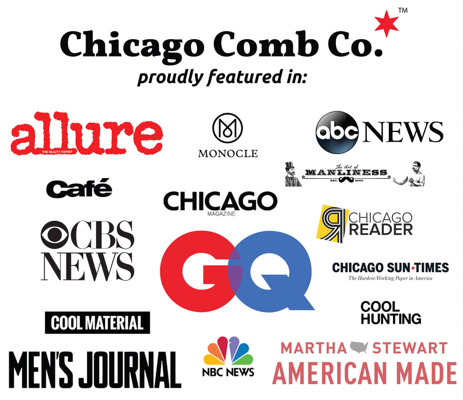 Chicago Comb Co. Model No. 1 Carbon Fiber Comb